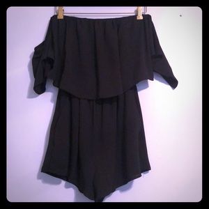Black off the shoulder romper size L